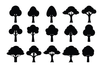 Collection of diverse black silhouette goat heads with varied horn shapes and styles