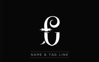 FV logo design. A sophisticated, minimalistic logo design featuring golden stylized typography,  perfect for branding concepts emphasizing luxury, professionalism, and contemporary aesthetics.