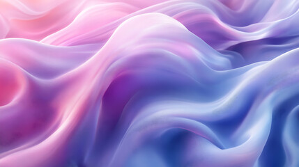 Obraz premium Soft matte fabric waves in pastel pink and blue create smooth flowing texture with gentle curves and calming visual effect