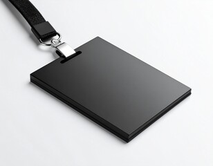 blank black card on white background