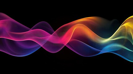 Abstract wavy lines in vibrant colors