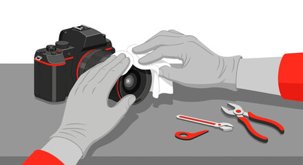 Meticulously Cleaning A Digital Camera Lens For Optimal Image Quality Results