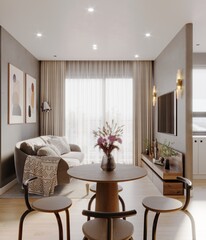 Luxury Modern Interior Design Collection – Kitchen, Living Room, Bedroom & Bathroom 3D Renders

