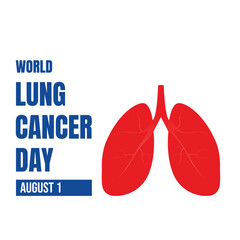 World Lung Cancer Day red lungs illustration