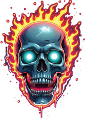 A clear and simple name for this image could be:
Skull and Crossbones with a Spooky Gothic Horror Theme