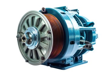 Powerful electric motor equipment isolated in high detail