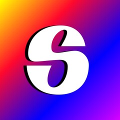 A clean and modern S logo on a colorful background. Ideal for branding, digital use, business identity, and creative design projects.