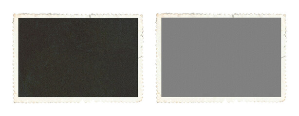 Blank photo frame in stamp background