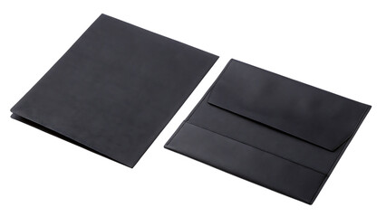 black envelope isolated on white background, png, ai generated.