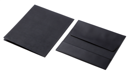 black envelope isolated on white background, png, ai generated.