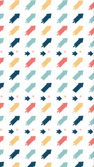 Obraz premium Abstract brush stroke pattern featuring arrows in a repeating diagonal and horizontal arrangement