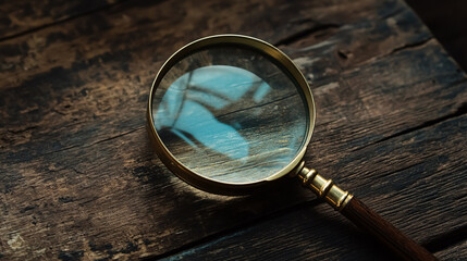A magnifying glass is displayed in isolation.