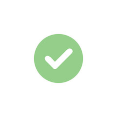 Green check mark icon &ndash; validation, success, approved symbol for web, app and UI design