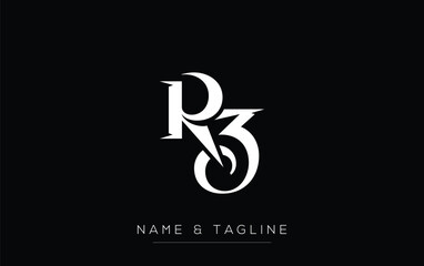 RZ Elegant Monogram Logo Design Featuring Stylized Letters. A sophisticated monogram logo representation showcasing artistic typography with a modern design