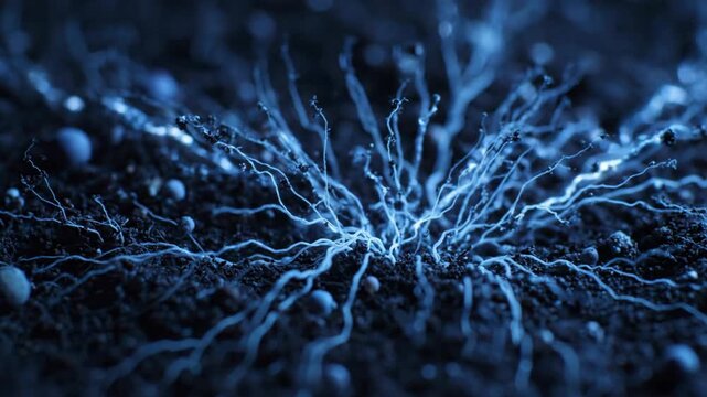 Abstract Technology Network Representing Data, AI, and Connectivity