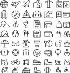 travel icon set