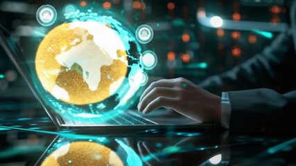 Futuristic global connectivity - Powered by Adobe