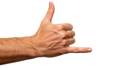 Isolated shaka hand gesture image for communication and sign language needs with a call me hand sign photo