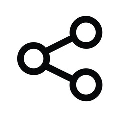 Share Icon Vector - Social Media Connection Line Art Illustration