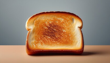 toasted bread slice on simple background