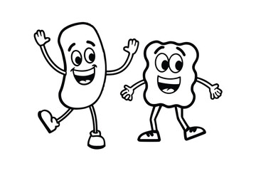 Fototapeta premium Peanut Butter Jar And Jelly Duo Dancing