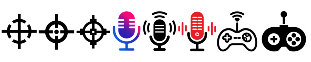 Target Mic Game Vector Icon