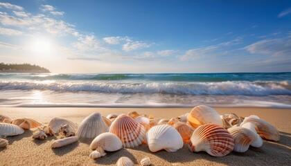 collecting unique seashells on a serene beach coastal landscape photography natural beauty