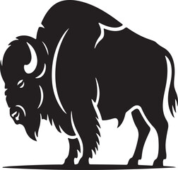 Elephant silhouette vector illustration of wild mammal in black and white style