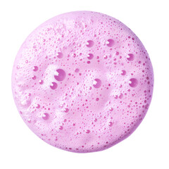 Pink soap bubbles texture isolated on white background abstract background for beauty skincare cosmetics products concepts