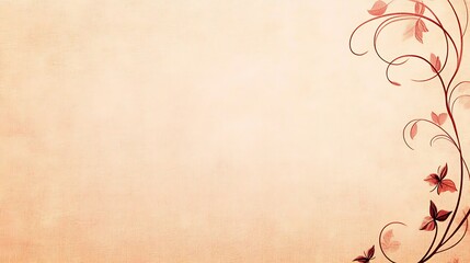 Delicate floral design on textured paper