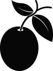 Beach Plum line art vector on a white background