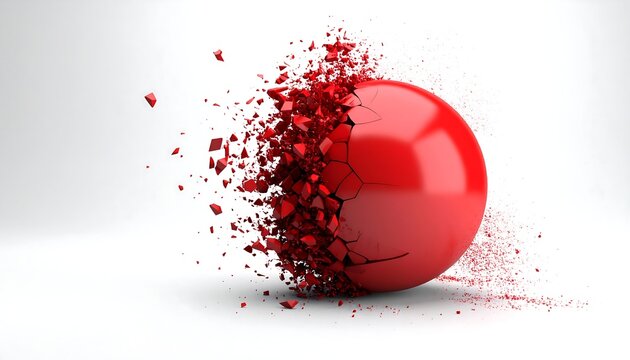 Red sphere shattering (2)