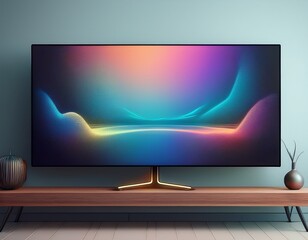 modern flat lcd tv monitor mockup for design and ui projects