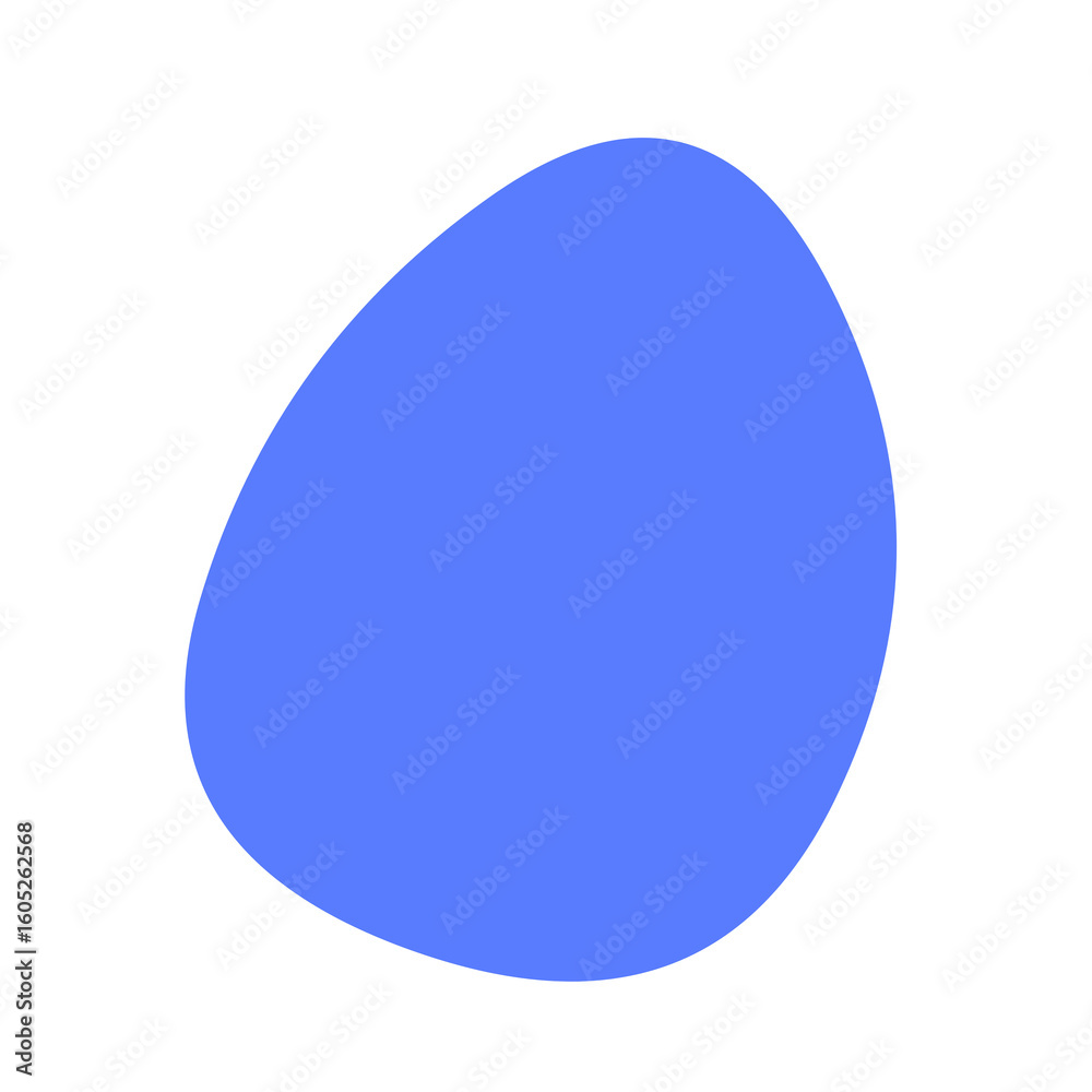 Fototapete periwinkle blob shape with rounded edges isolated on a very background in digital rendering on trans