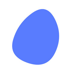 Periwinkle blob shape with rounded edges isolated on a very background in digital rendering on transparent background