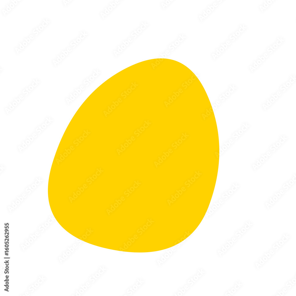 Aufkleber A bright yellow egg shape on a solid background providing visual contrast and simple composition view on transparent background