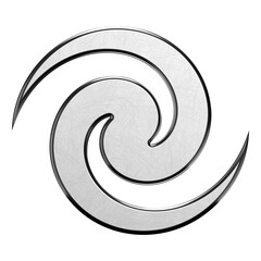 Forms in 3D. 3D chrome elements. Abstract shapes. Y2K abstract silver space icons. Galaxy and cosmic technology.  3D Model.