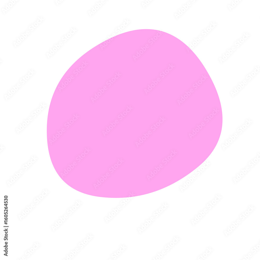 Aufkleber An isolated light pink oval shape with pixelated edges on plain backdrop in simple digital graphic on transparent background