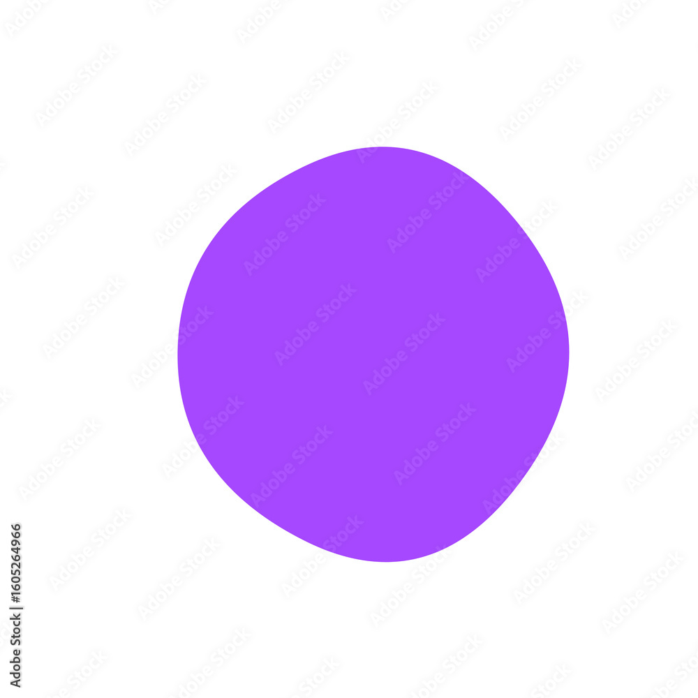 Aufkleber A pixelated circle in violet color against a solid void, simple digital illustration element design on transparent background