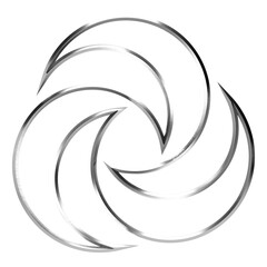 Forms in 3D. 3D chrome elements. Abstract shapes. Y2K abstract silver space icons. Galaxy and cosmic technology.  3D Model.