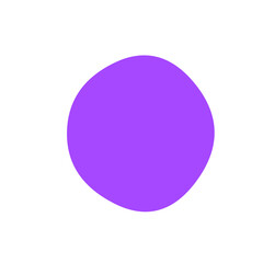 A pixelated circle in violet color against a solid void, simple digital illustration element design on transparent background