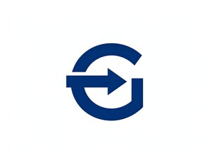 A bold, stylized letter 'G' logo with an arrow