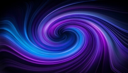 colorful abstract swirls on black background with soft curves and flowing designs in purple and blue hues