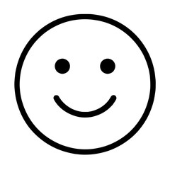 Fototapeta premium Minimalist Smiley Face Icon with Happy Expression 