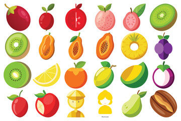 Assortment of fresh fruits and vegetables in a vibrant collection