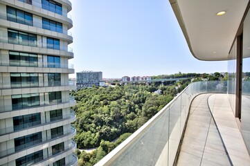 View from a balcony in a luxury house