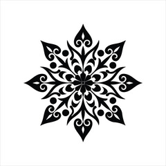 Seamless Batik Pattern Silhouette Vector