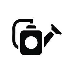 Watering Can Garden Tool Icon. Simple graphic of a pitcher for plant hydration, perfect for nurturing greenery. Represents growth, care, and horticulture.
