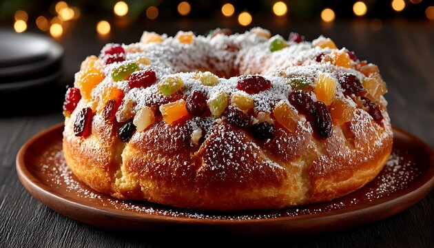 Festive fruitcake ring