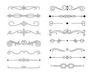 Obraz premium vintage decorative flourishes collection